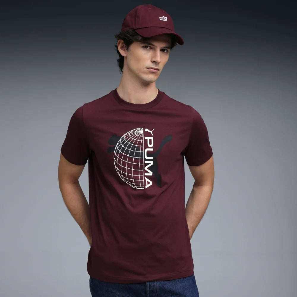 Puma Men's Pumatech Graphic Tee - Ruby Shimmer