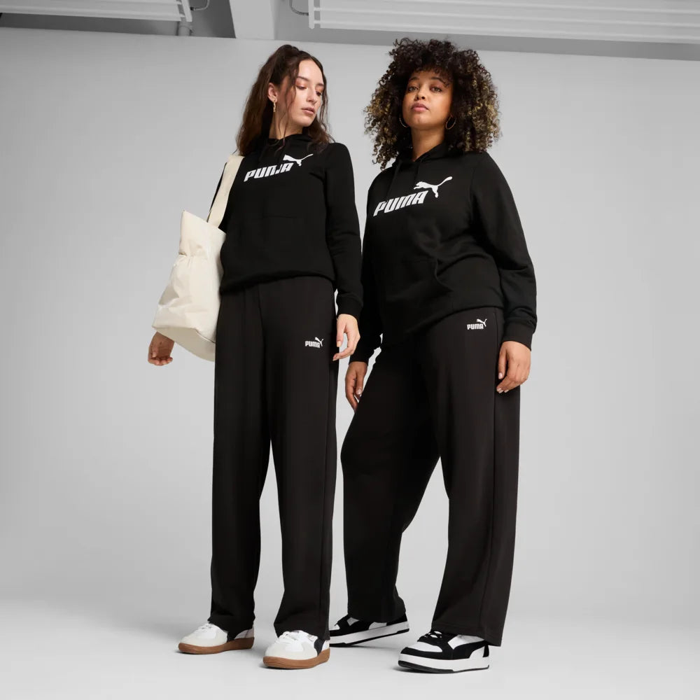 Puma Women's Logo Comfort Straight Pants - Black
