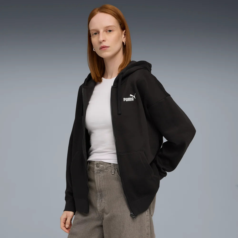 Puma Women's Small No. 1 Logo Comfort Full-Zip Hoodie - Black