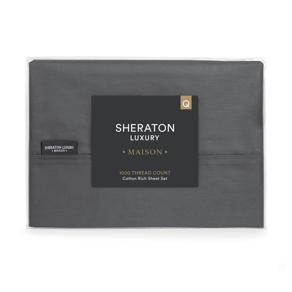 Sheraton Luxury Maison 1000TC 3 Piece Cotton Rich Sheet Set Fossil