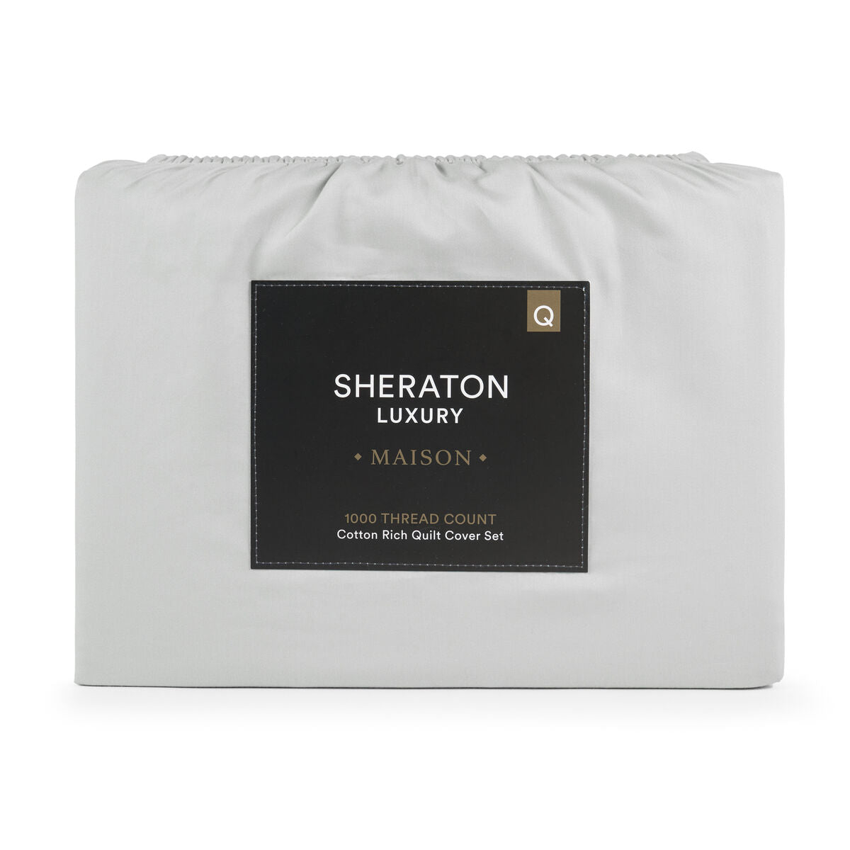 Sheraton Luxury Maison 1000TC Cotton Rich Quilt Cover Set Dove Grey