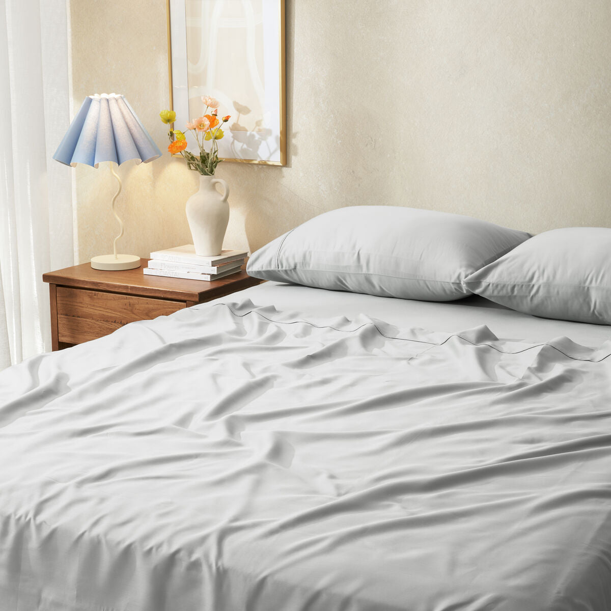Sheraton Luxury Maison 4 Piece 1000TC Cotton Rich Sheet Set Dove Grey