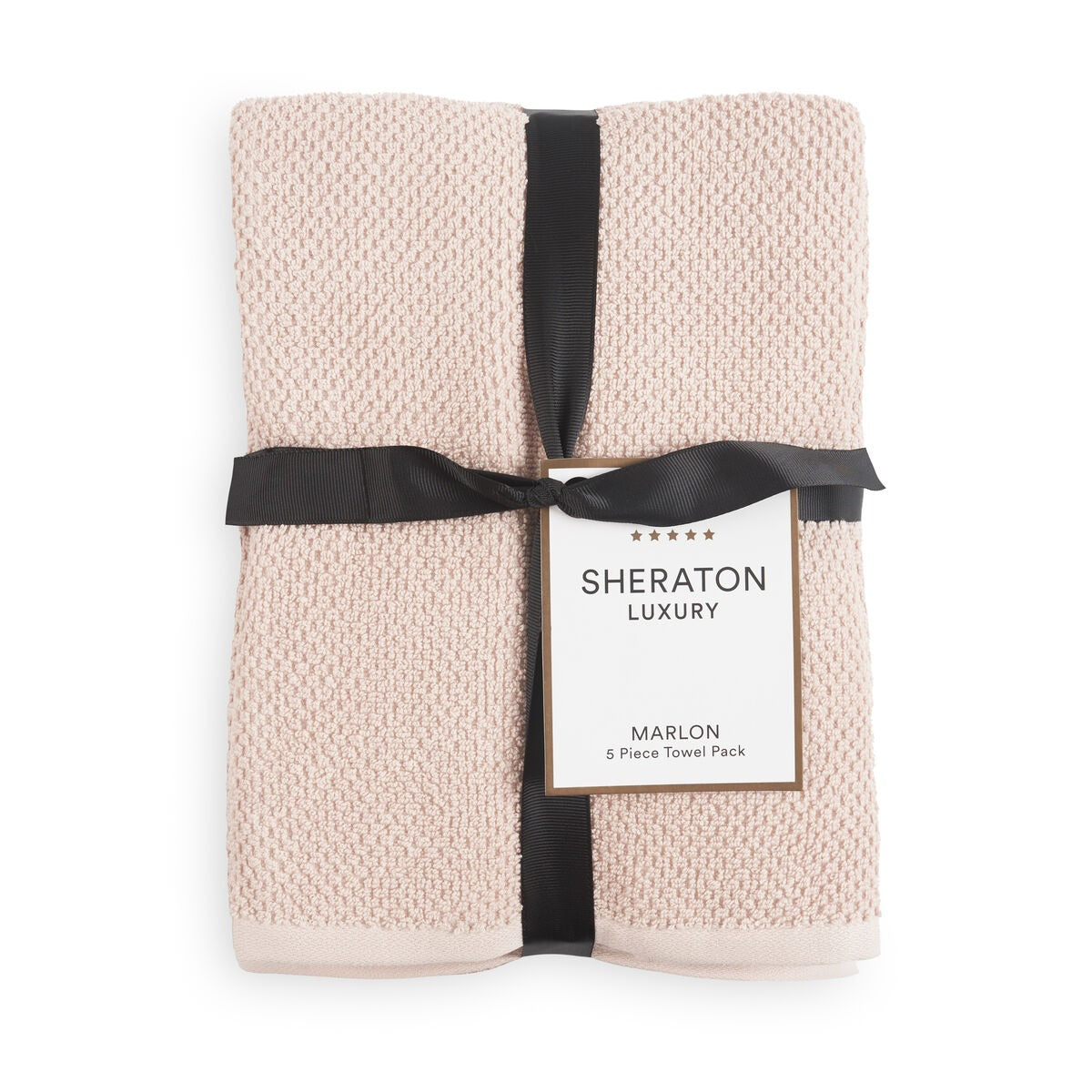 Sheraton Luxury Marlon 5 Piece Towel Pack - Blush - 5 Set