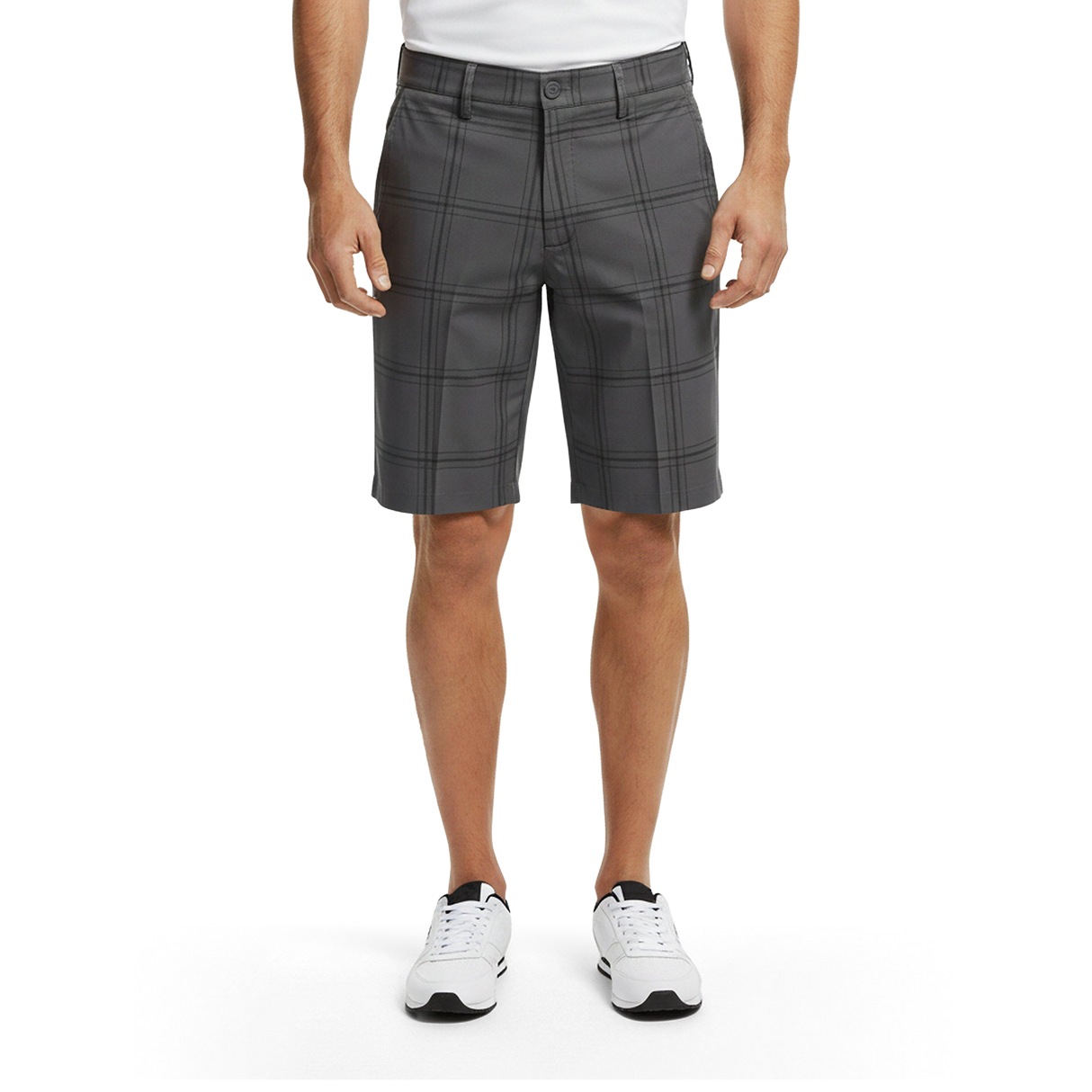 Slazenger Men's Pattern Shorts- Charcoal