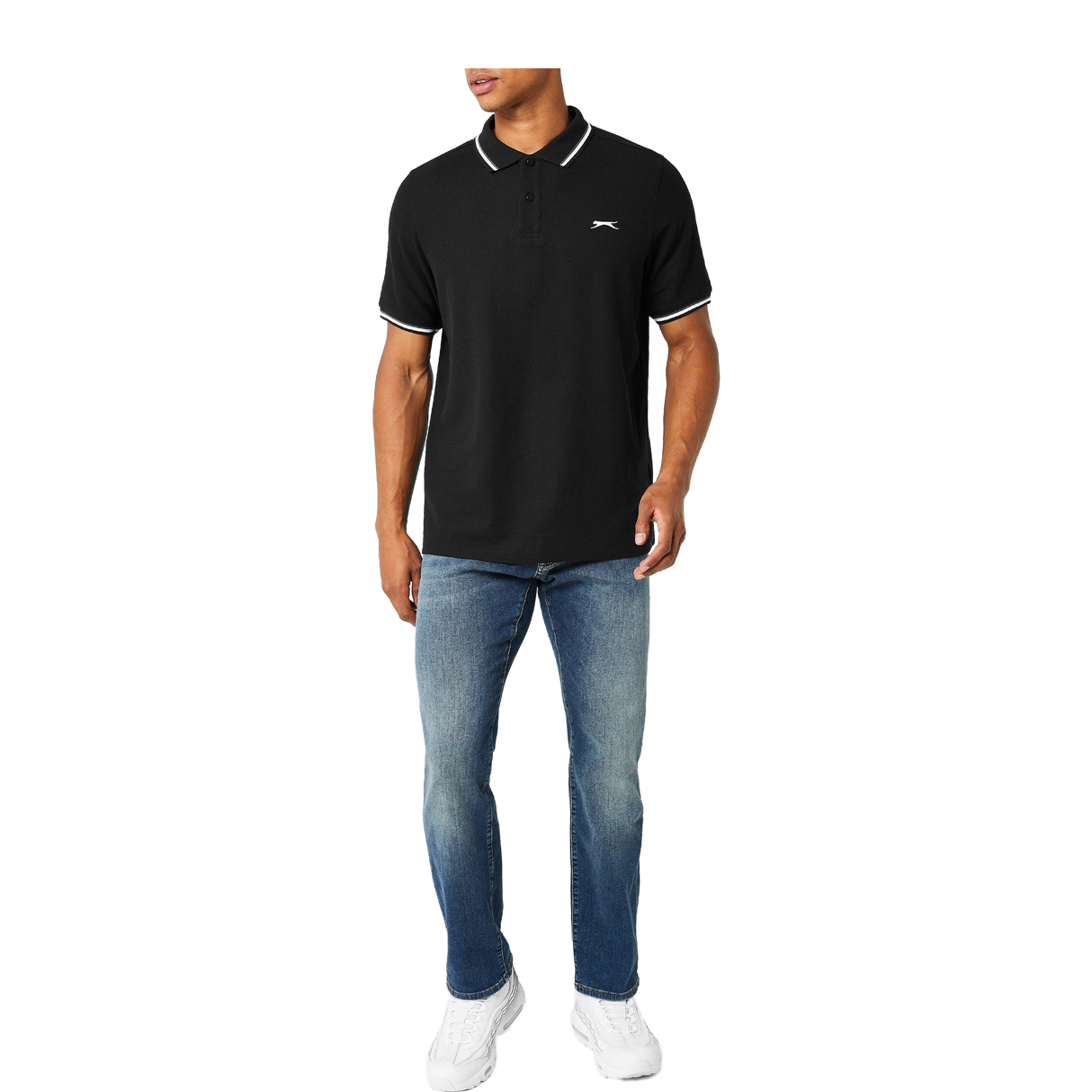 Slazenger Men's Tipped Polo Shirt Black - 2X-Large