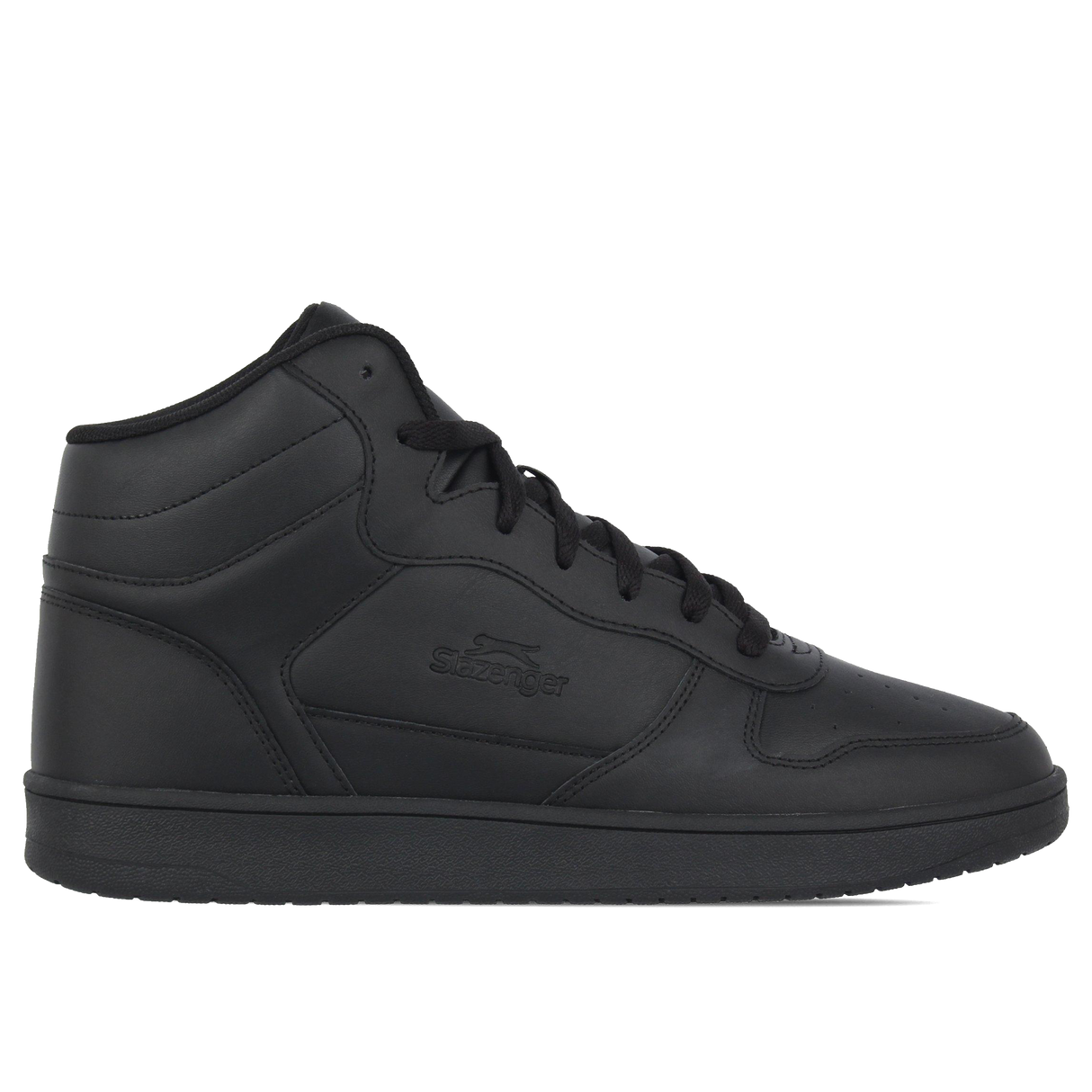 Slazenger Men's Tower Hi Top Trainers Black/Black