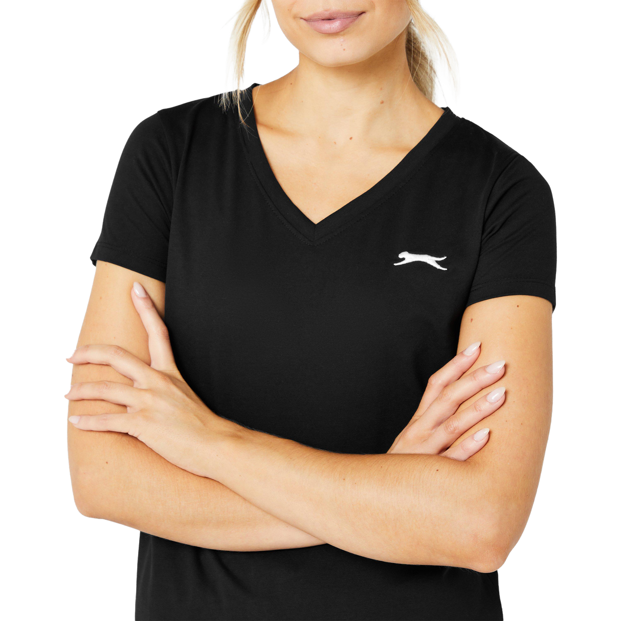 Slazenger Women's V-Neck T-Shirt - Black