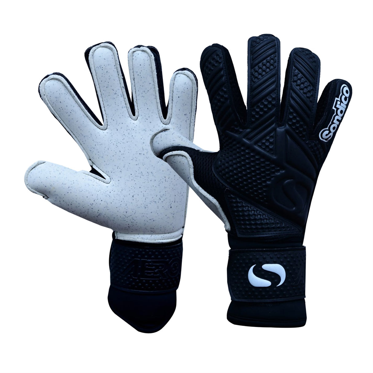 Sondico Soccer Aerolite Gloves Juniors Size 5 - Black
