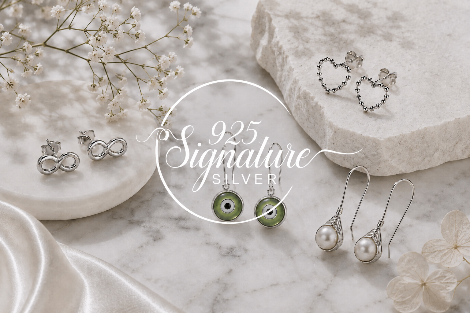 Sterling Silver Earrings by 925 Signature