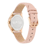 Ted Baker Womens Coolly Rose Gold-Tone Pink Embossed Leather Watch