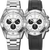 Christophe Duchamp Stratos - White Dial & 316L Stainless Steel & FKM Rubber Strap
