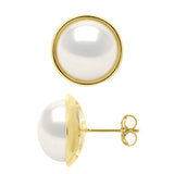 Earrings - Natural White - Total Diameter 12 mm