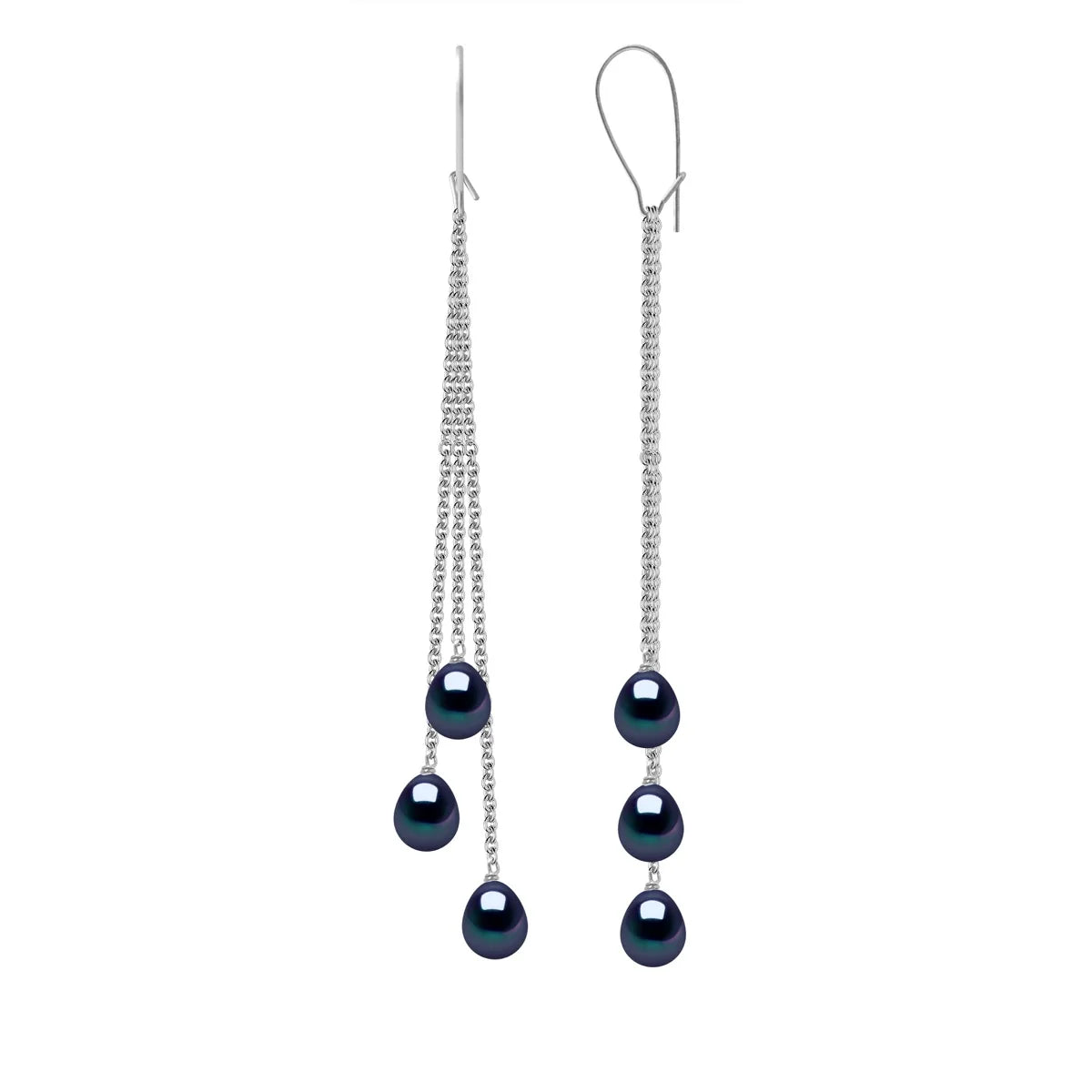 Manufacture Royale Drop Earrings Freshwater Pearl Black