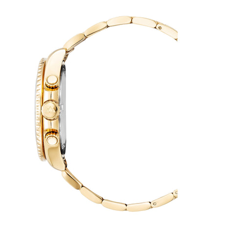 Christophe Duchamp Marine Chrono - Black Dial with Gold Stainless Steel Strap