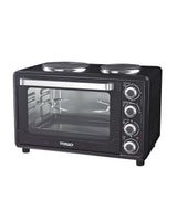 TODO 30L Benchtop Electric Oven Twin Hot Plates Rotisserie Two Hotplate 10A Amp