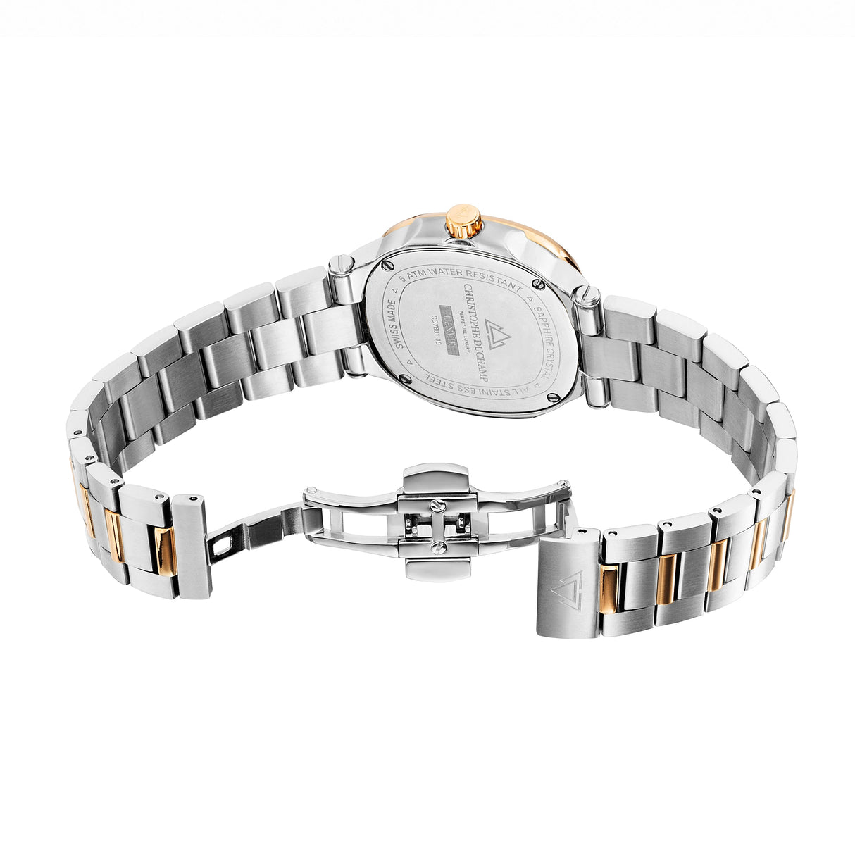 Christophe Duchamp L'envie (Womens) - Rose Gold Dial with Rose Gold & Silver Stainless Steel Strap