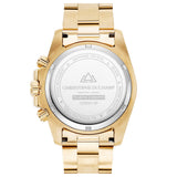 Christophe Duchamp Marine Chrono - Black Dial with Gold Stainless Steel Strap