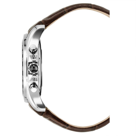 Christophe Duchamp Volcan - White Dial with Brown Leather Strap