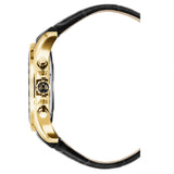 Christophe Duchamp Volcan - Black Dial with Gold Case and Black Leather Strap