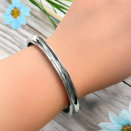 Bullion Gold Lisa Luxe Cuff Bangle White Gold