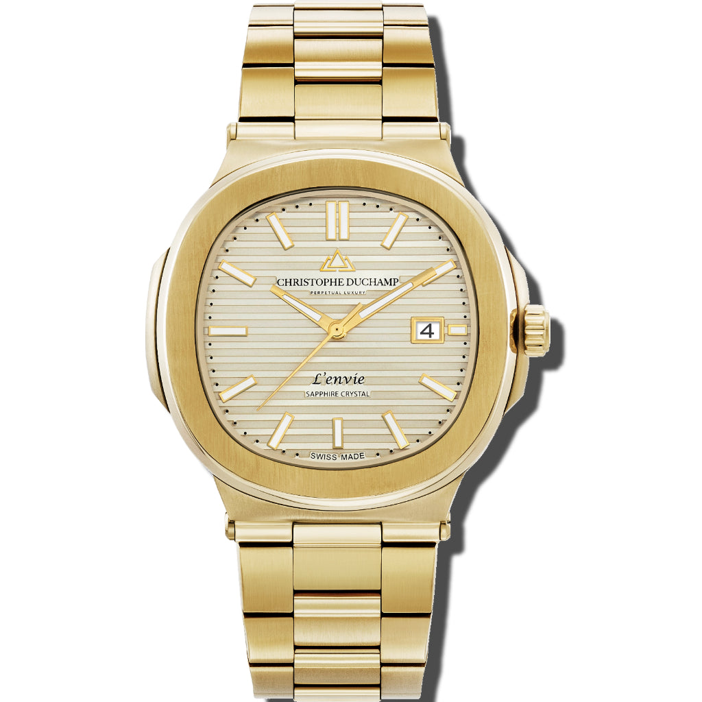 Christophe Duchamp L'envie - Champagne Dial with Gold Stainless Steel Strap