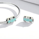 Solid 925 Sterling Silver Retro Minivan Pandora Inspired Bead Charm