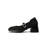 Lafayette Square Toe Mary Jane Pumps - Black