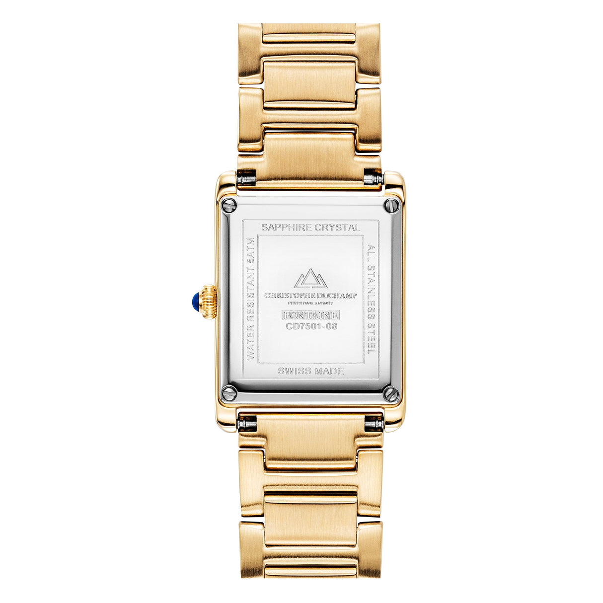 Christophe Duchamp Fontaine - Black Dial with Gold Stainless Steel Strap
