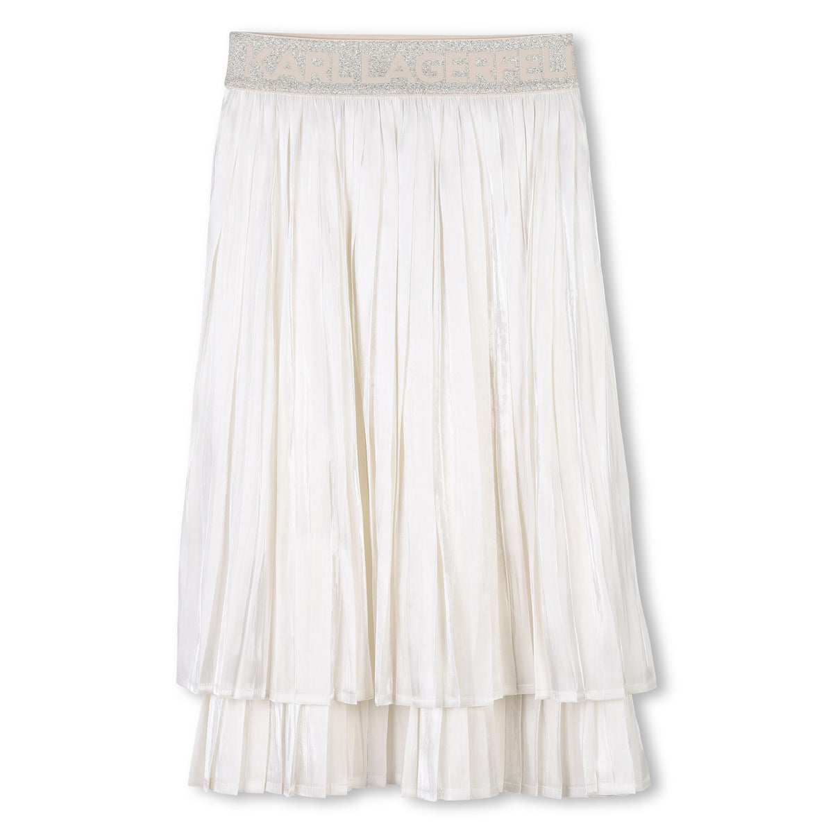 Karl Lagerfeld Girls Fete Musique D3 Pleated Skirt - White