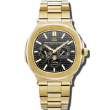 Christophe Duchamp L'envie Moonphase - Black Dial with Gold Stainless Steel Strap