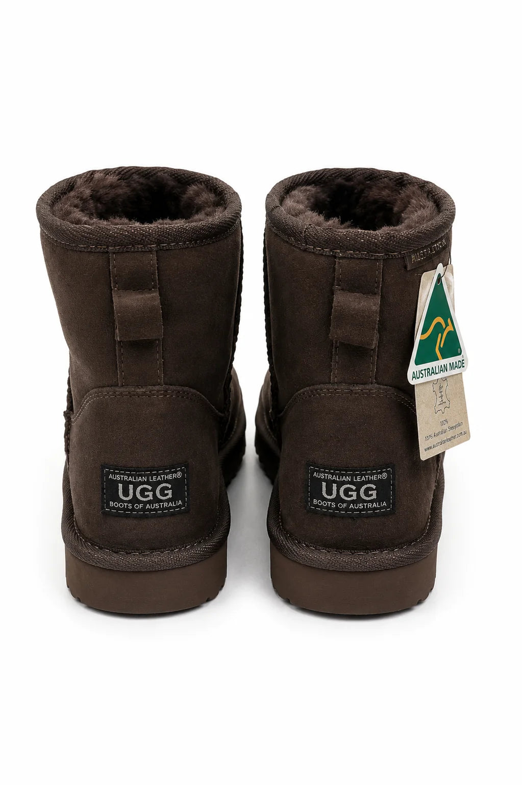 Australian Leather Ugg Mini Uggs - Chocolate - AU8