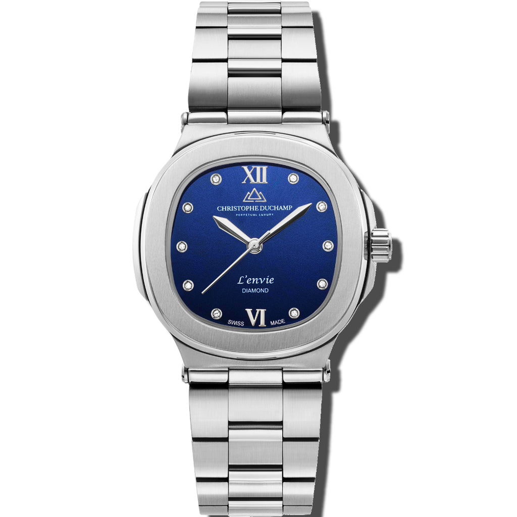 Christophe Duchamp L'envie (Womens) - Blue Dial with Silver Stainless Steel Strap