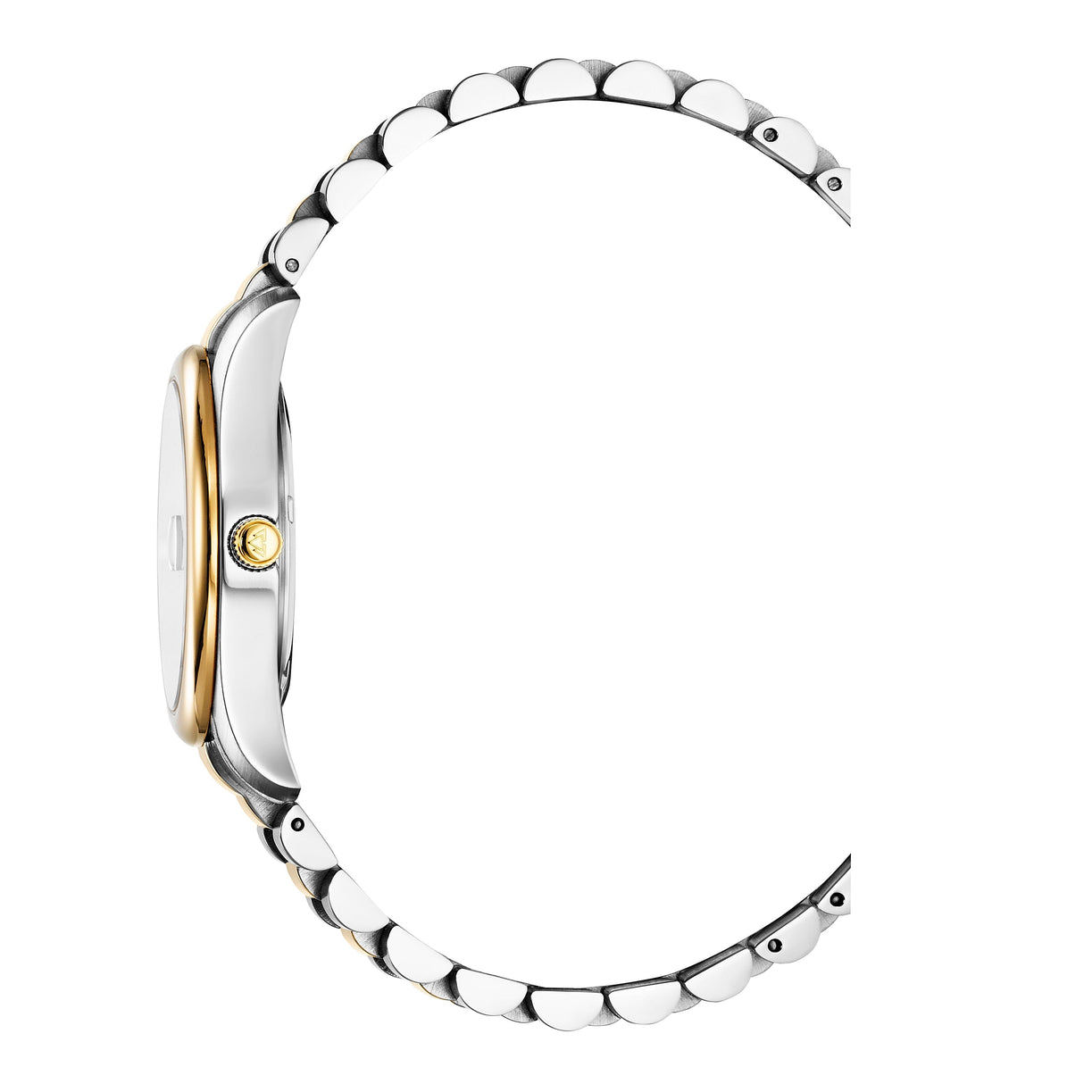 Christophe Duchamp Lugano - Black Dial with Gold & Silver Stainless Steel Strap