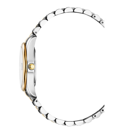 Christophe Duchamp Lugano - Black Dial with Gold & Silver Stainless Steel Strap