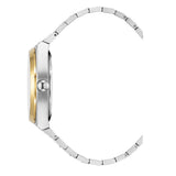 Christophe Duchamp Attitude Auto - Black Dial with Silver & Gold Case and Silver Stainless Steel Strap
