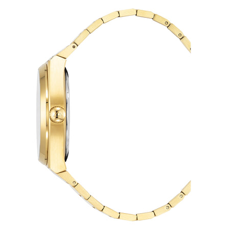 Christophe Duchamp Attitude Auto - Black Dial with Gold Case and Gold Stainless Steel Strap