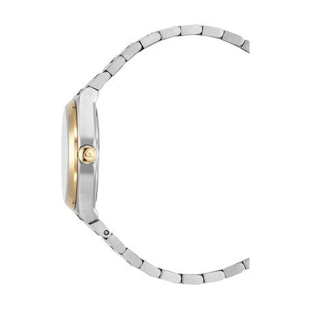 Christophe Duchamp Attitude Double Diamond - Champagne Dial with Silver & Gold Case and Silver Stainless Steel Strap