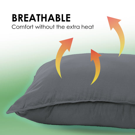 Royal Comfort Charcoal Bamboo Pillow Twin Pk