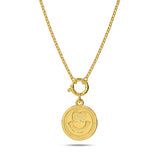Bullion Gold Smiley Charm Gold Necklace