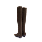 Stretch Over the Knee Boots - Coffee