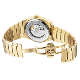 Christophe Duchamp Attitude Auto - Black Dial with Gold Case and Gold Stainless Steel Strap