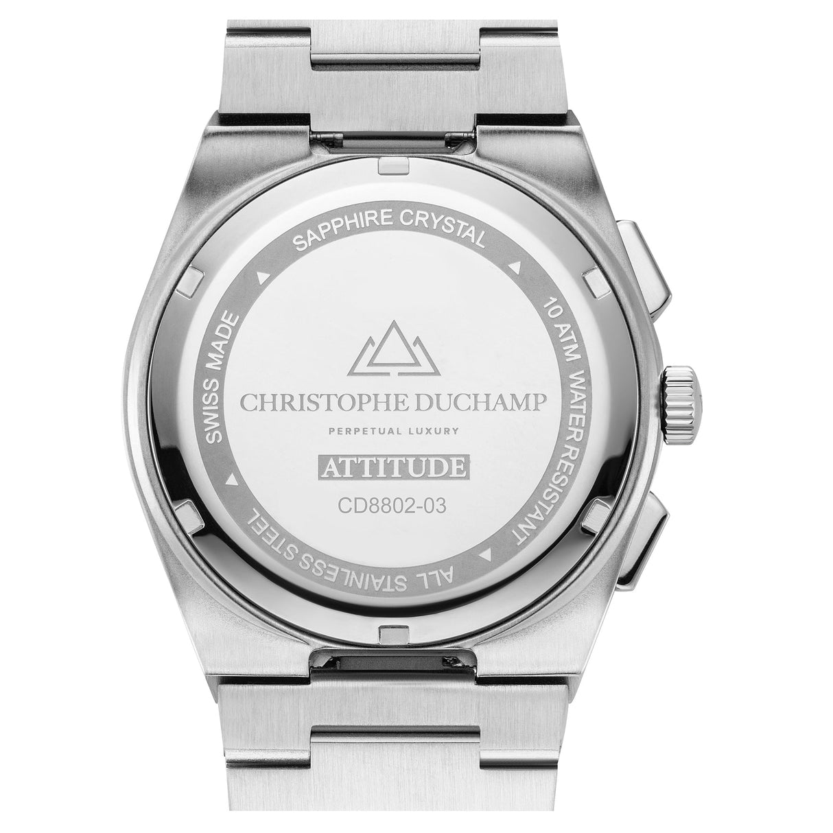 Christophe Duchamp Attitude Chrono - Green Dial with Silver Case and Silver  Stainless Steel Strap