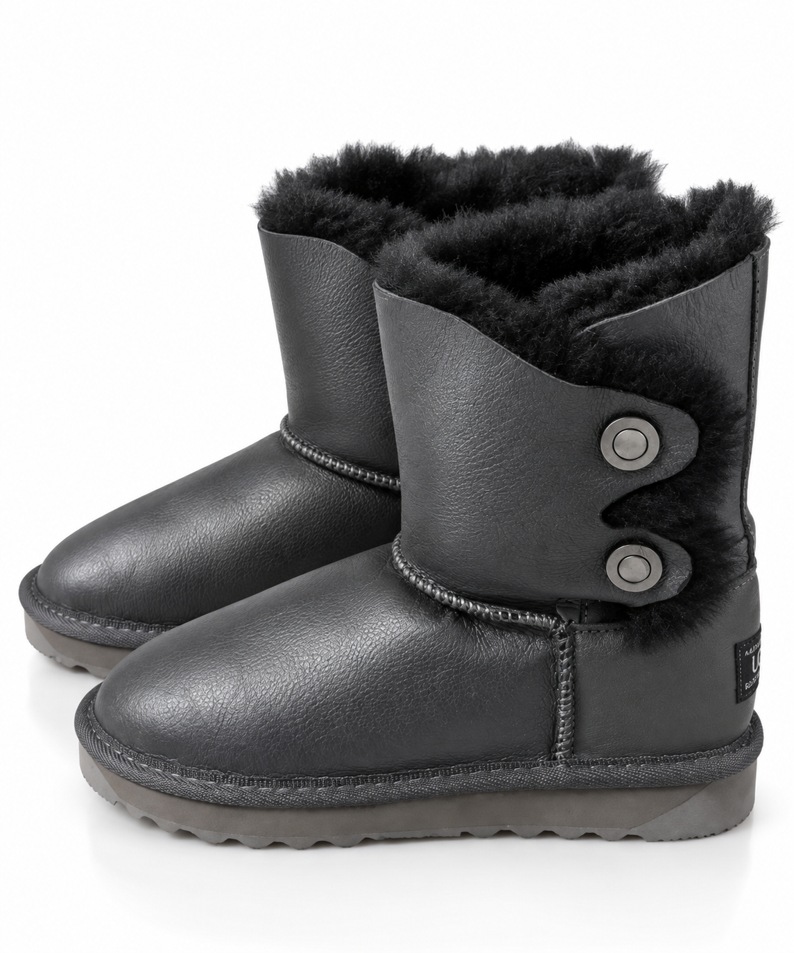 Australian Leather Ugg Classic Long 2Button - Metallic Grey - AU5