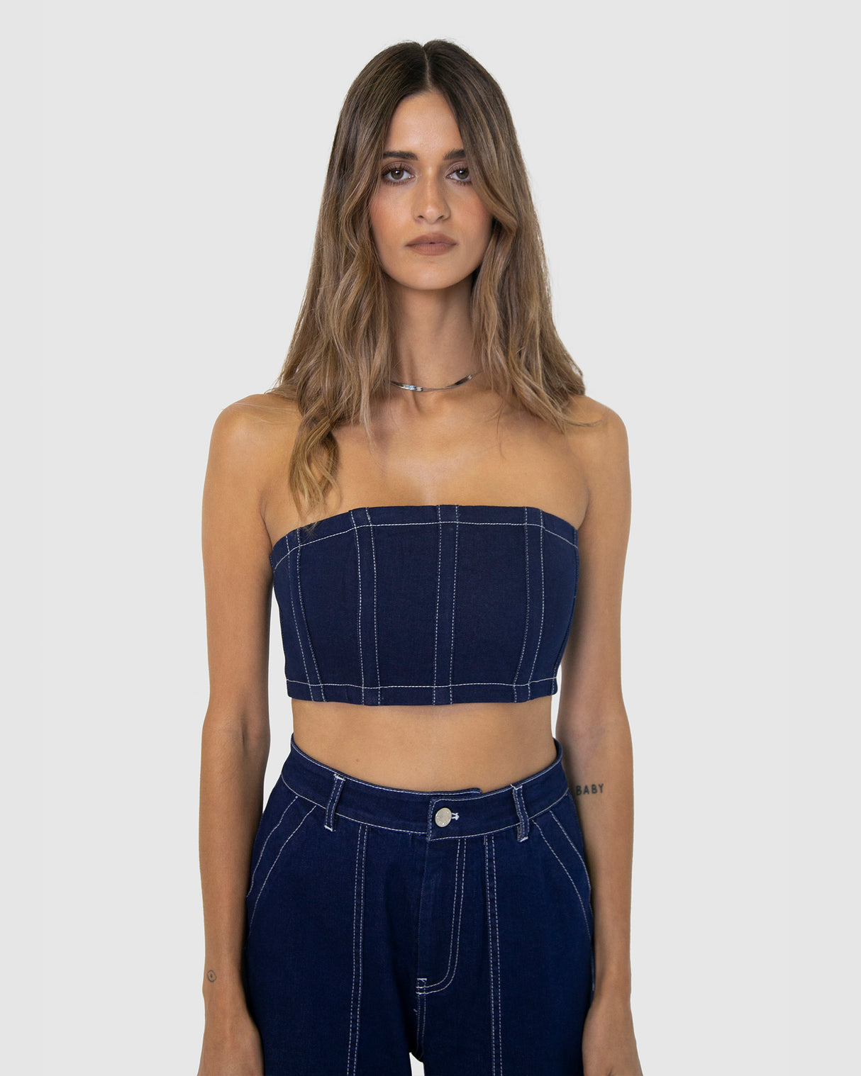 BY.DYLN Cooper Crop - Dark Denim