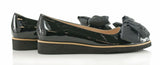 Bosccolo Womens Ballerina With Big Bow - Black Lacquered