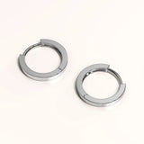 Solid 925 Sterling Silver Jerald Huggie Earrings in Silver