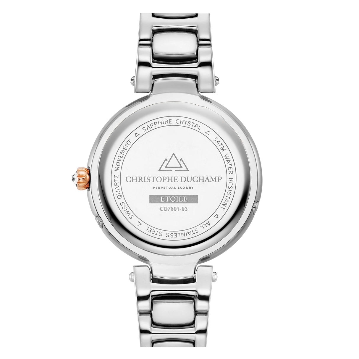 Christophe Duchamp Etoile - Blue Dial with Rose Gold & Silver Stainless Steel Strap