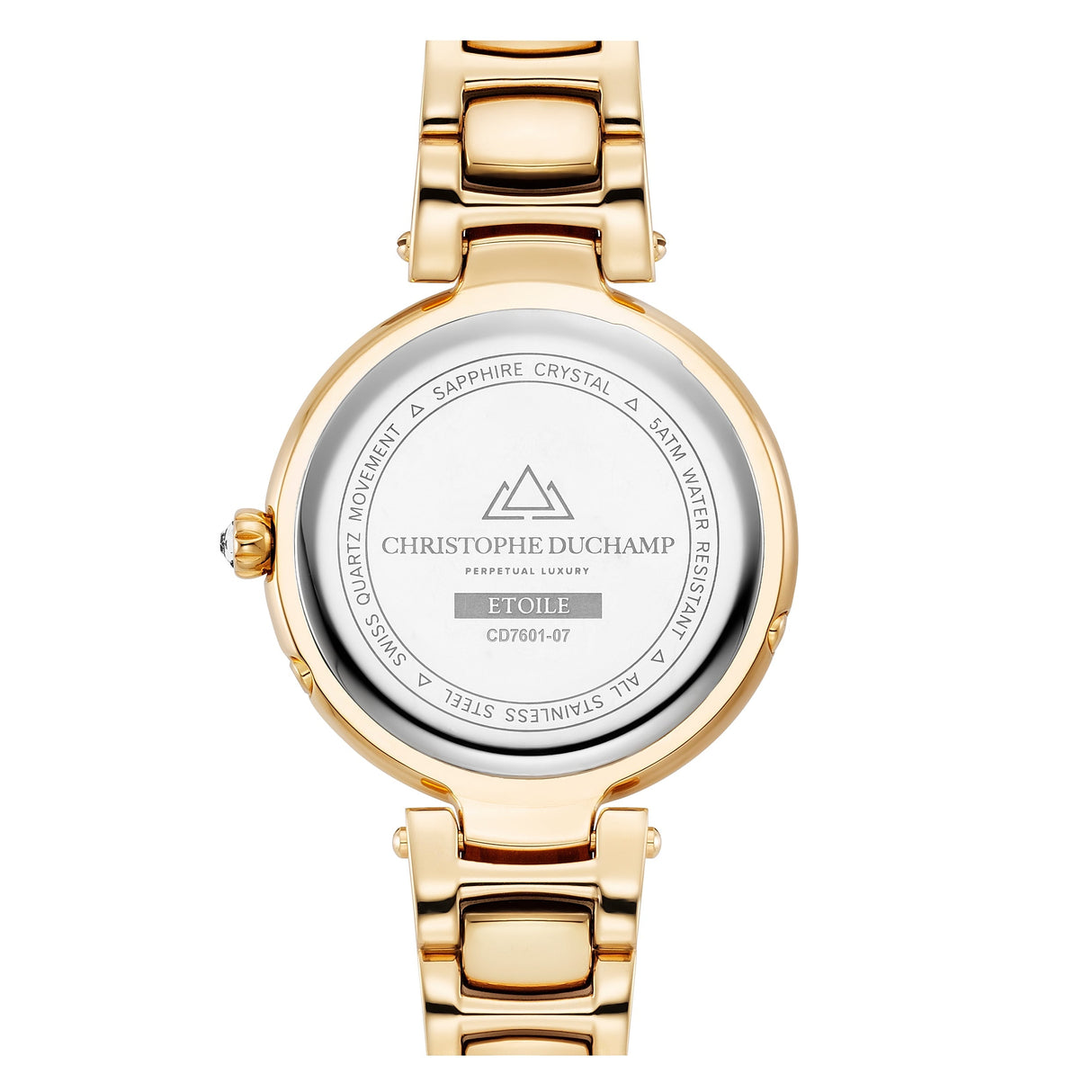 Christophe Duchamp Etoile - Black Dial with Gold Stainless Steel Strap