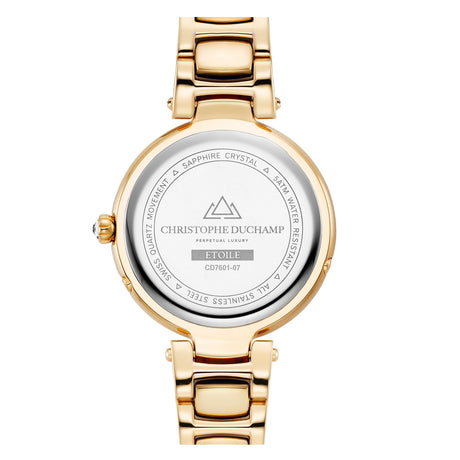 Christophe Duchamp Etoile - Black Dial with Gold Stainless Steel Strap