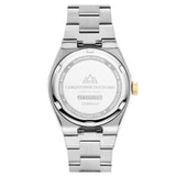 Christophe Duchamp Attitude Double Diamond - Champagne Dial with Silver & Gold Case and Silver Stainless Steel Strap